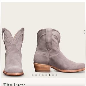 Tecovas Lucy bootie. New worn once. Gry Suede hand made by a team of artisans.